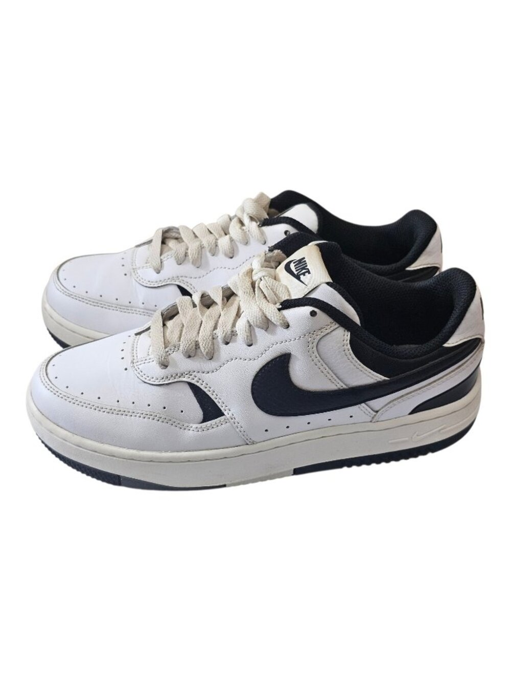 Nike Court Vision Low Next Nature White Black Women 8 DX9176-100 Sneakers - Picture 1 of 8